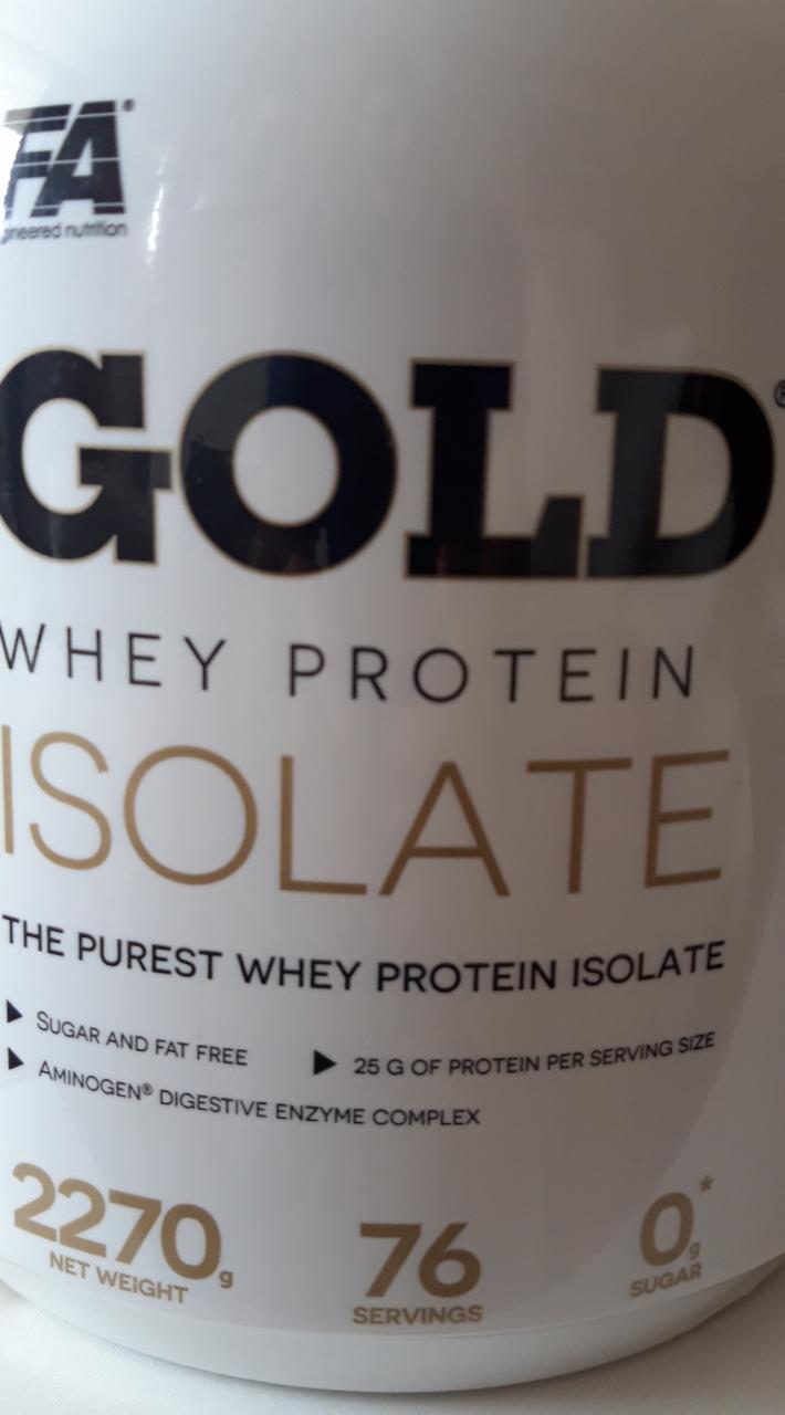 Fotografie - Gold whey protein isolate Fitness Authority chocolate