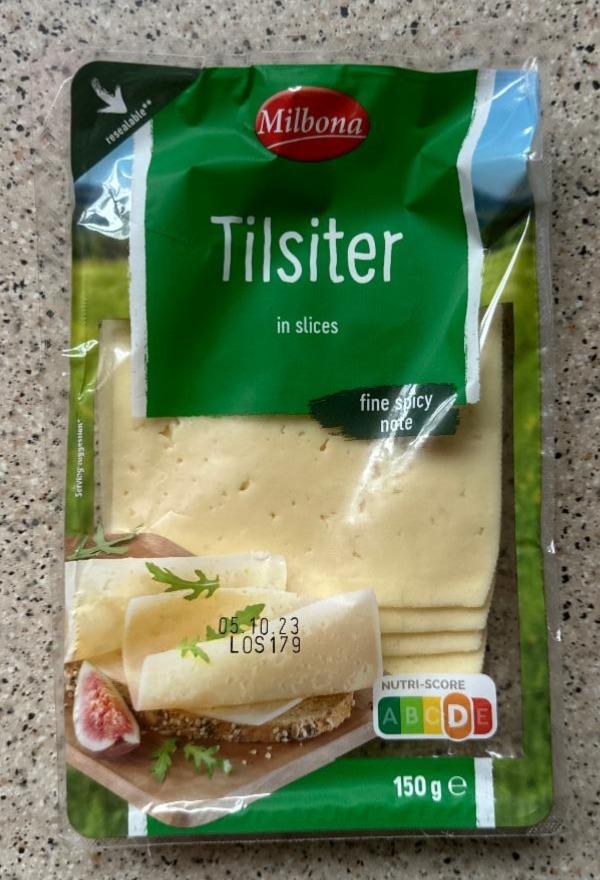 Fotografie - Tilsiter syr, plátky, 45 %, Milbona