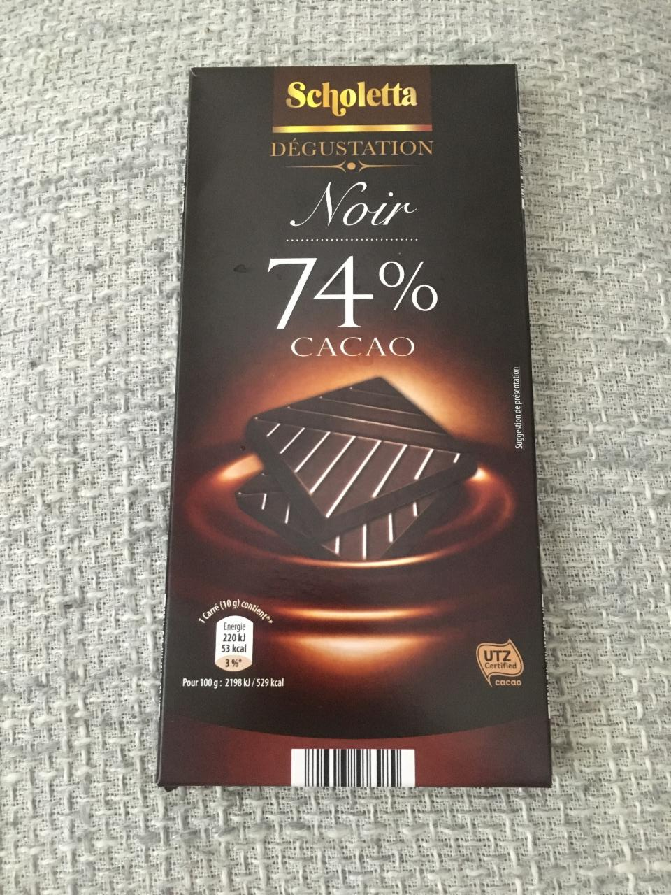 Fotografie - Noir 74% cacao Scholetta