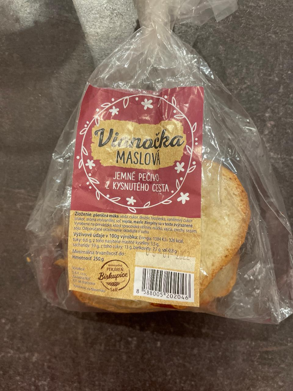 Fotografie - Vianočka máslová jemné pečivo z kysnutého cesta Pekáreň Biskupice