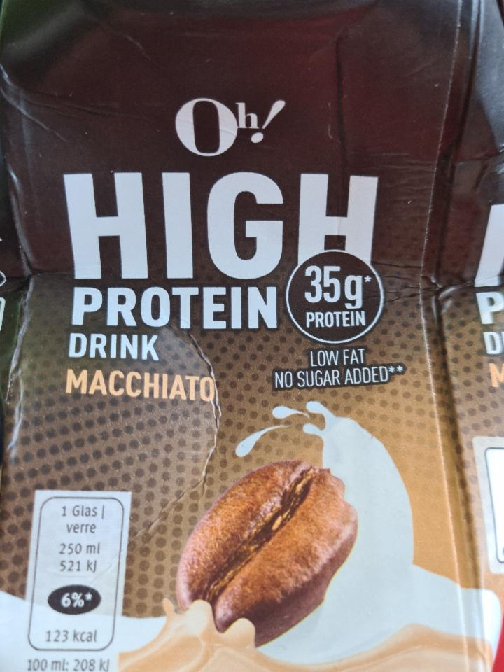 Fotografie - High protein drink Macchiato oh!