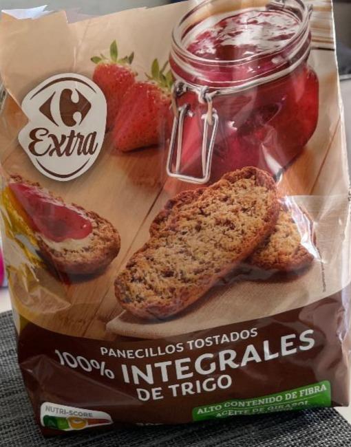 Fotografie - Panecillos tostados 100% integrales de trigo Carrefour Extra