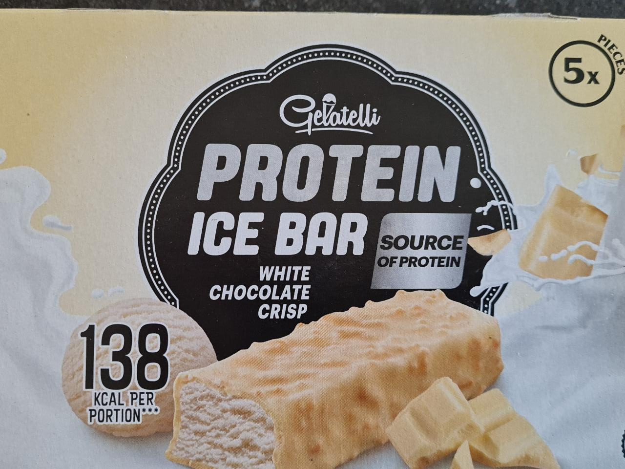 Fotografie - Protein ice bar White chocolate crisp Gelatelli
