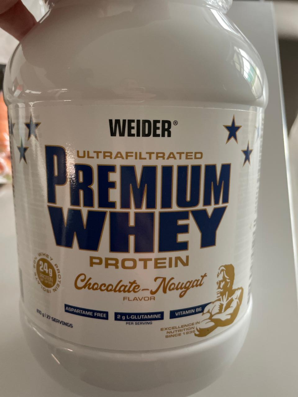 Fotografie - Premium Whey Protein chocolate-nougat Weider
