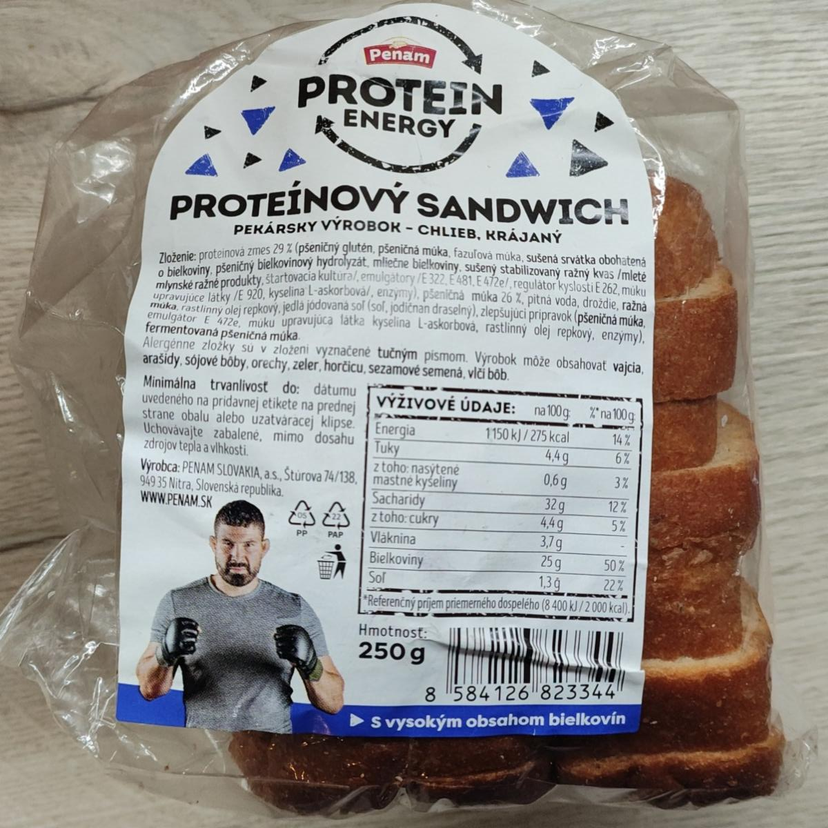 Fotografie - Proteínový Sandwich Protein Energy Penam