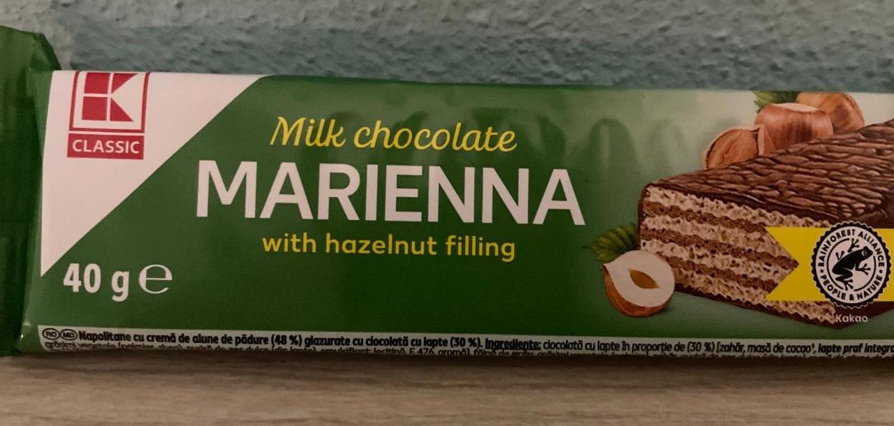 Fotografie - Marienna Milk chocolate with hazelnut filling K-Classic