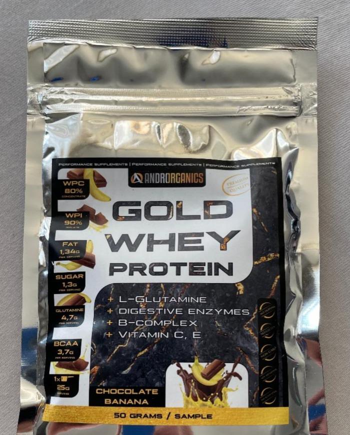 Fotografie - Gold Whey Protein Chocolate banana Androrganics