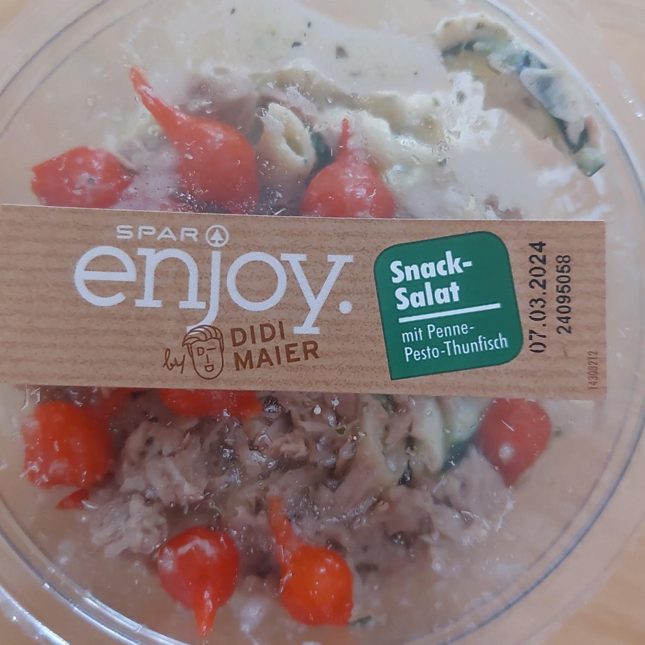 Fotografie - Snack-Salat mit Penne-Pesto-Thunfisch Spar Enjoy