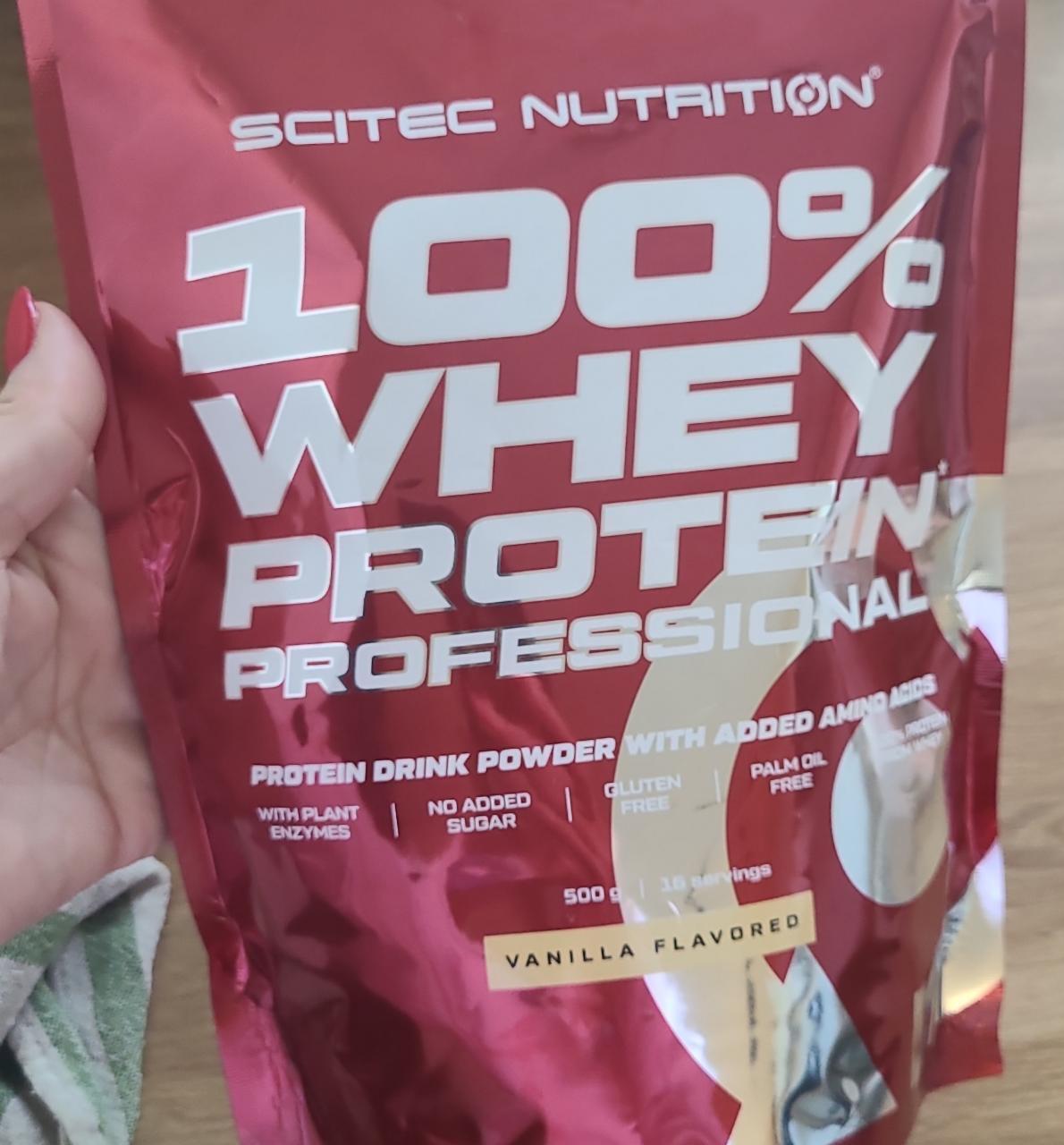 Fotografie - 100% Whey protein professional Vanilla flavored Scitec Nutrition