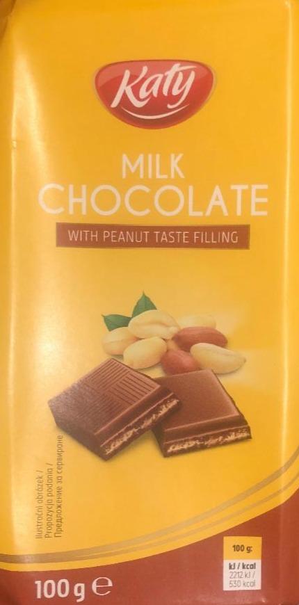 Fotografie - katy milk chocolate with peanut taste filling