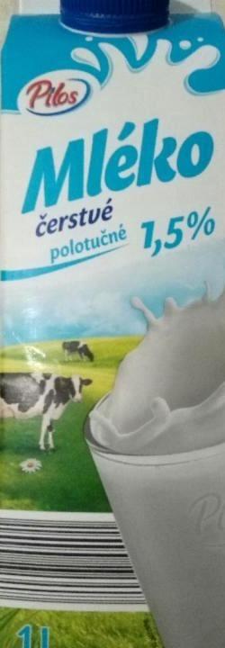 Fotografie - mlieko polotučné čerstvé 1,5% Pilos
