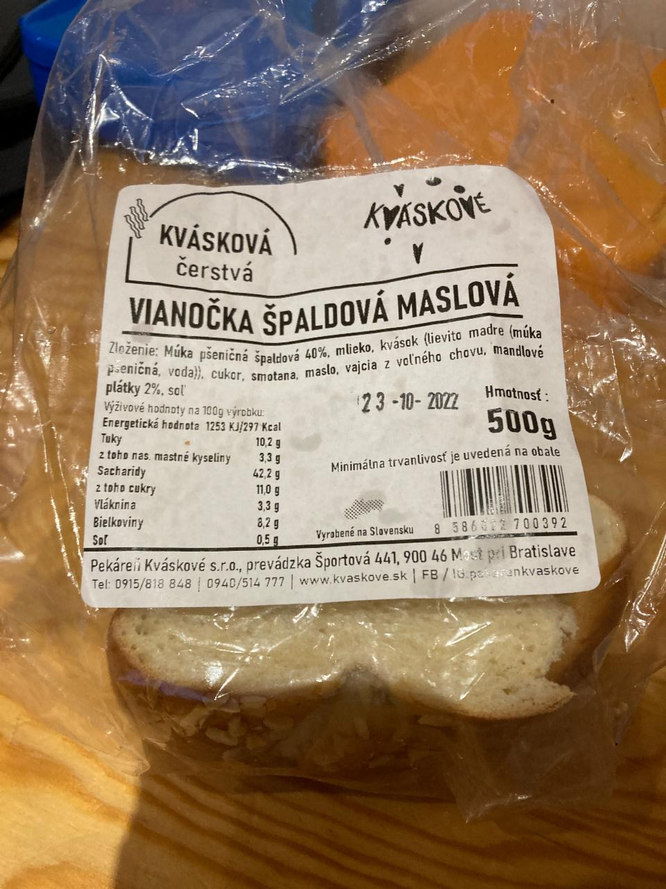 Fotografie - vianocka spaldova maslová kvaskova Kvaskove