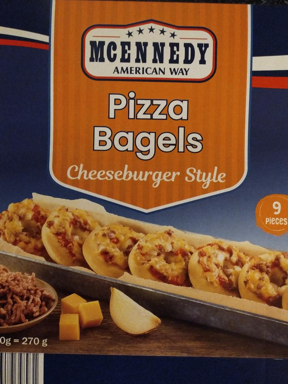 Fotografie - Pizza Bagels cheeseburger style