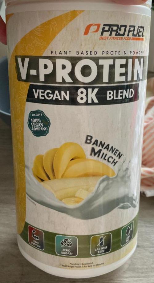 Fotografie - V-Protein Vegan 8K Blend Bananen Milch Pro Fuel