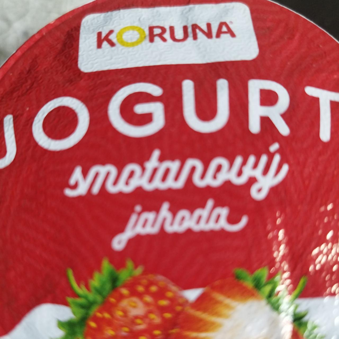 Fotografie - Jogurt smotanový jahoda Koruna