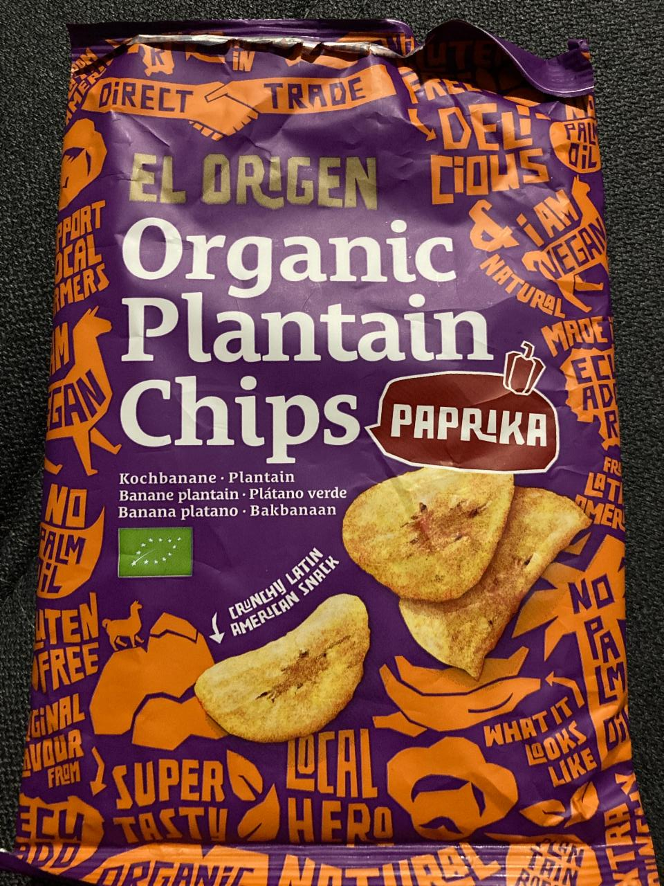 Fotografie - Organic plantain chips Paprika El Origen