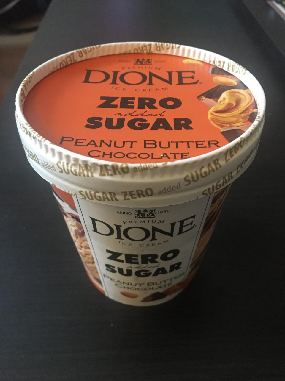 Fotografie - Premium Ice Cream Zero added sugar Peanut Butter Chocolate Dione