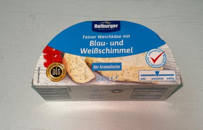 Fotografie - Feiner Weichkäse mit Blau- und Weißschimmel Hofburger