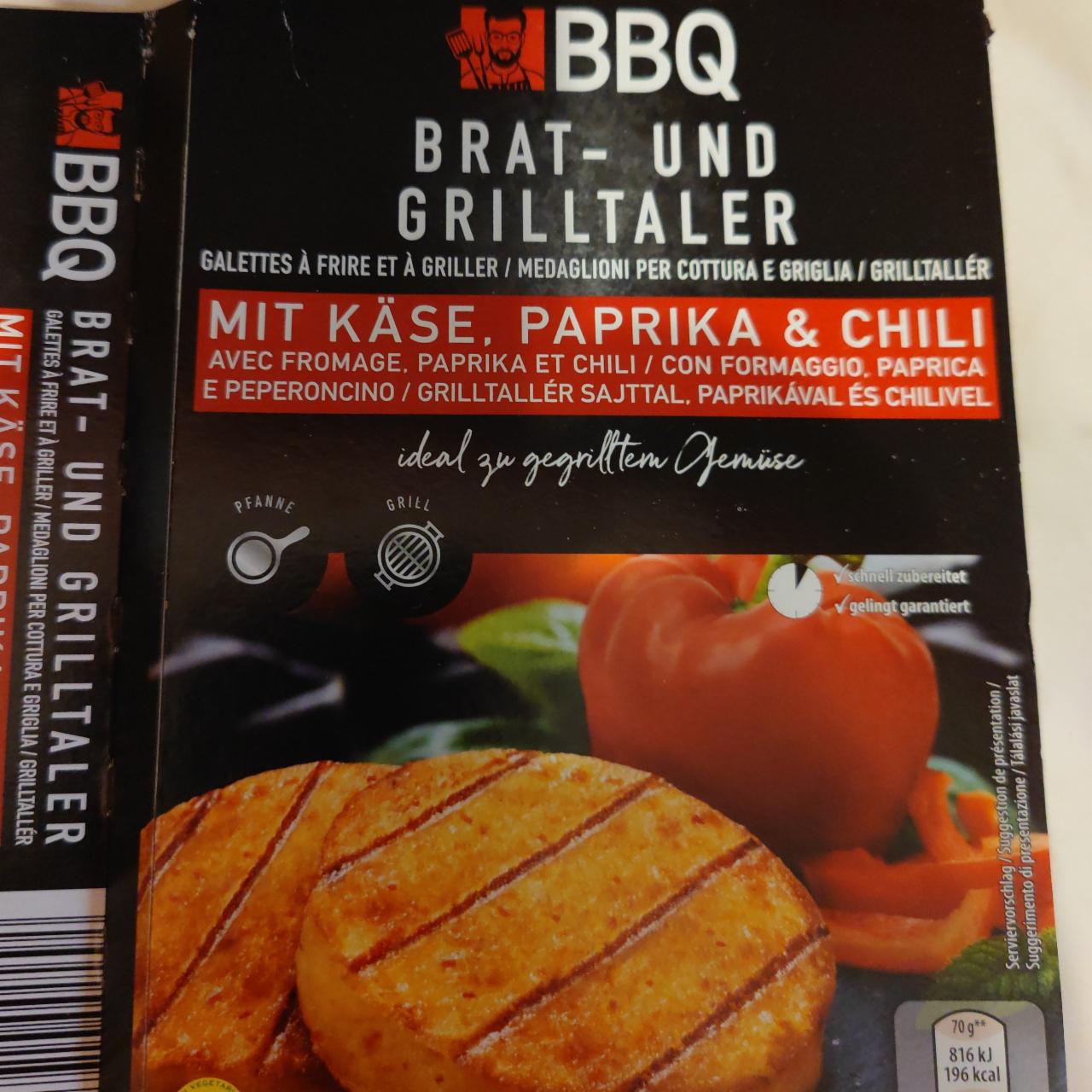 Fotografie - BBQ Brat und Grilltaler mit käse & paprika chilli