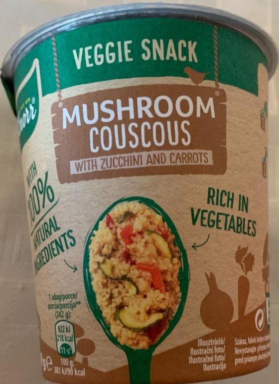 Fotografie - Veggie snack Mushroom Couscous with Zucchini and Carrots Knorr