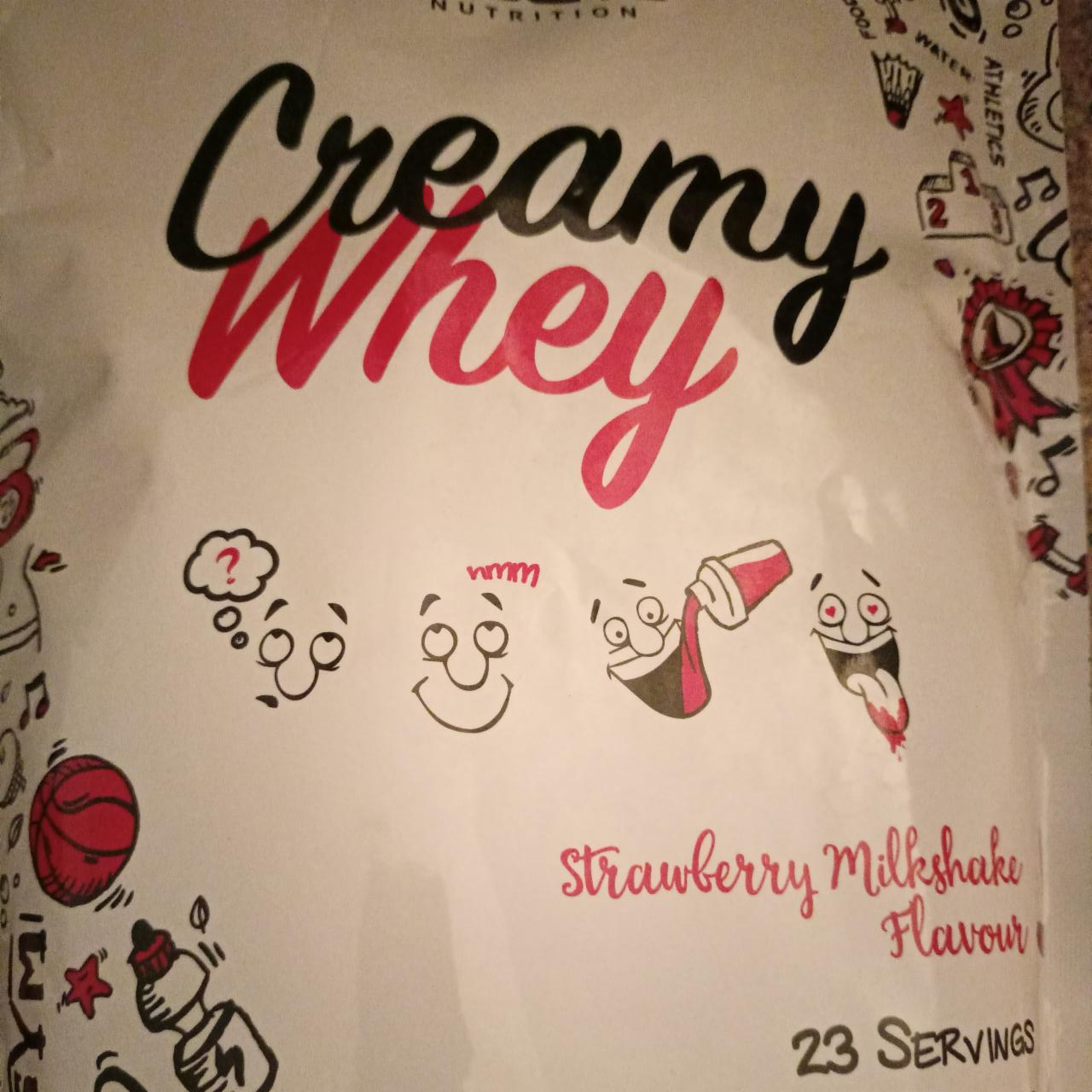 Fotografie - Creamy Whey Strawberry Milkshake flavour Evolite Nutrition