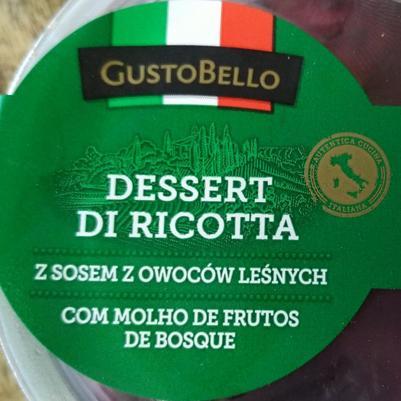 Fotografie - Dessert di Ricotta z sosem z owocow lesnych GustoBello