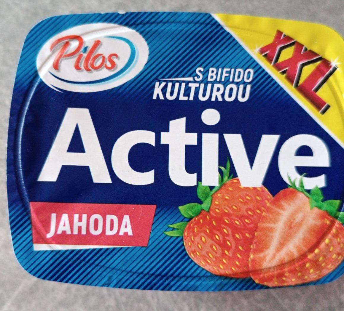 Fotografie - jogurt Active s bifidokulturou jahoda Pilos