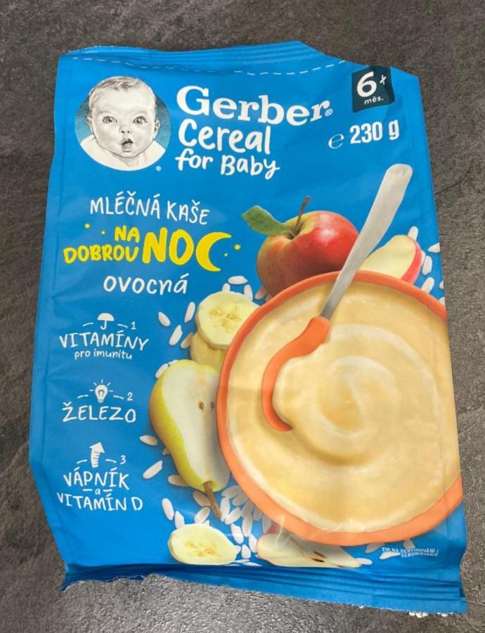 Fotografie - Mléčná kaše na dobrou noc ovocná Gerber cereal for baby