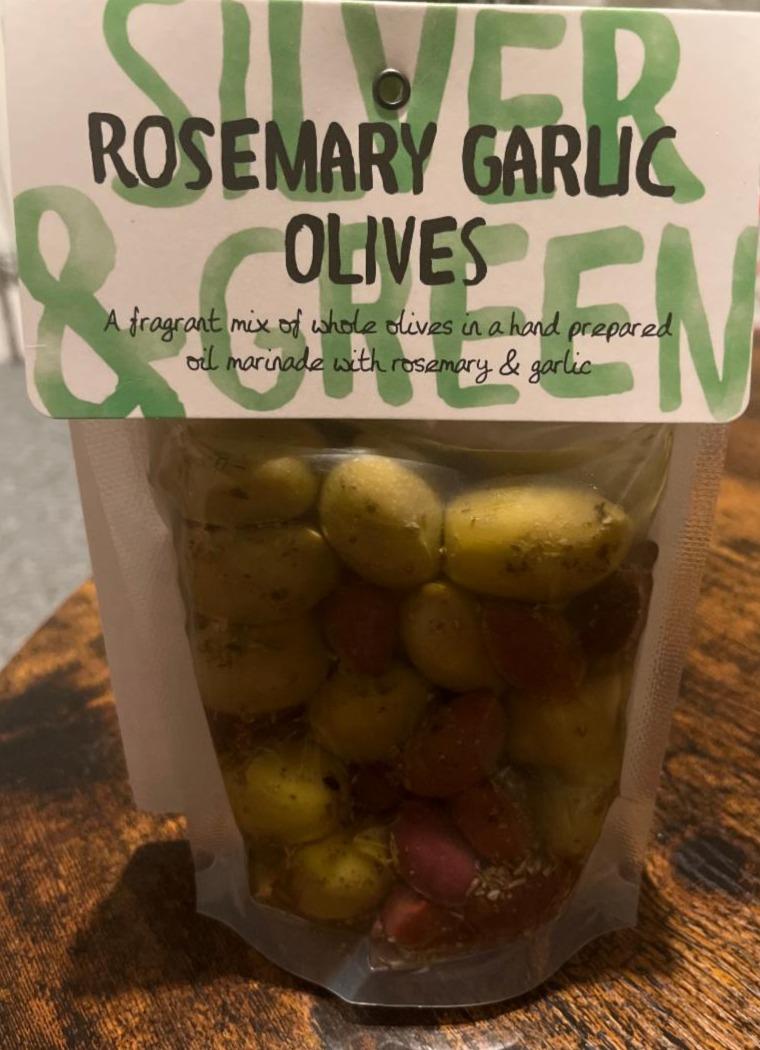 Fotografie - Rosemary garlic olives Silver & Green