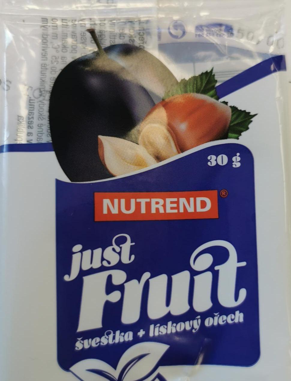 Fotografie - Just Fruit švestka + lískový ořech Nutrend