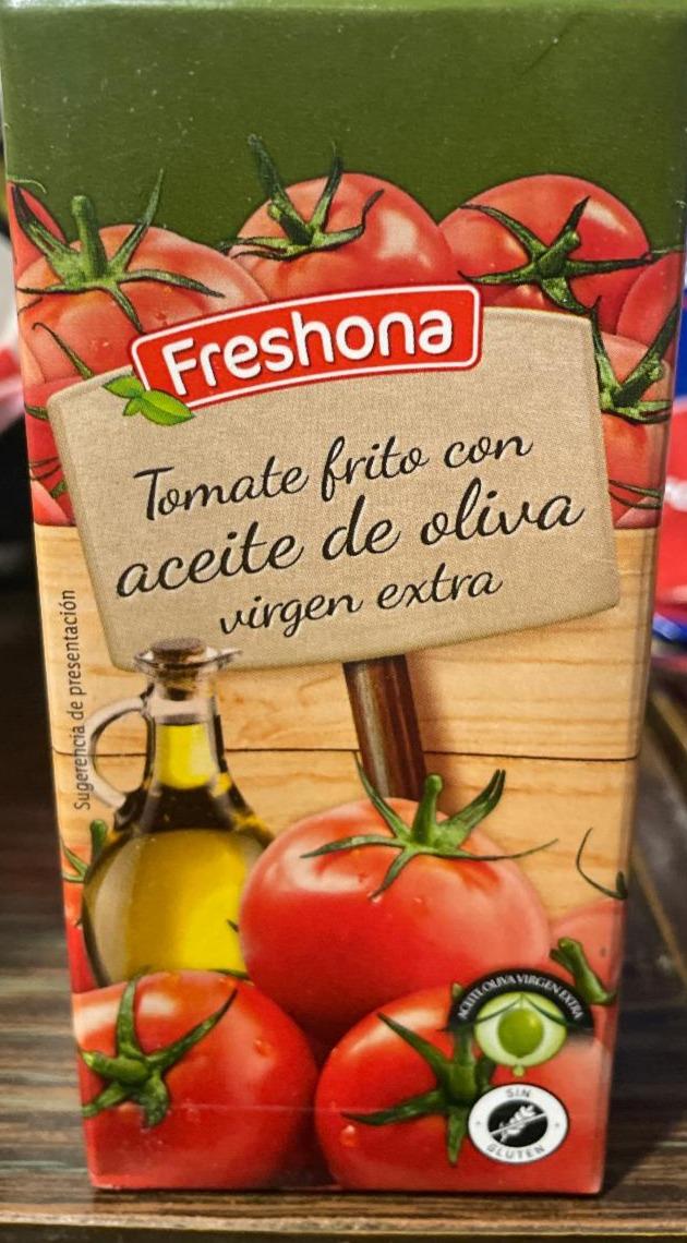 Fotografie - Tomate frito con aceite de oliva virgen extra Freshona