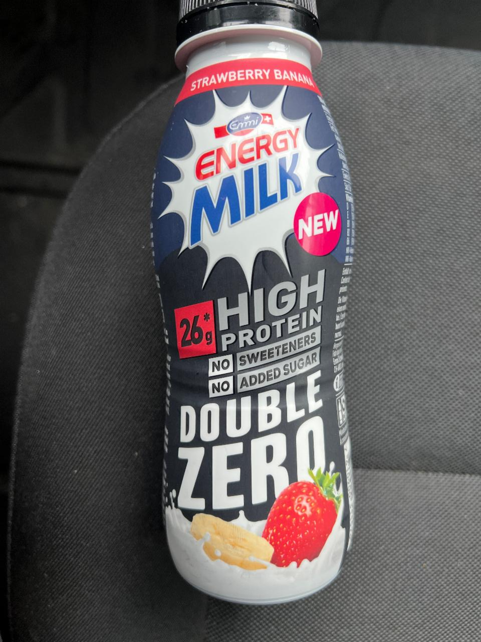 Fotografie - Energy Milk 26g High Protein Double Zero Strawberry Banana Emmi