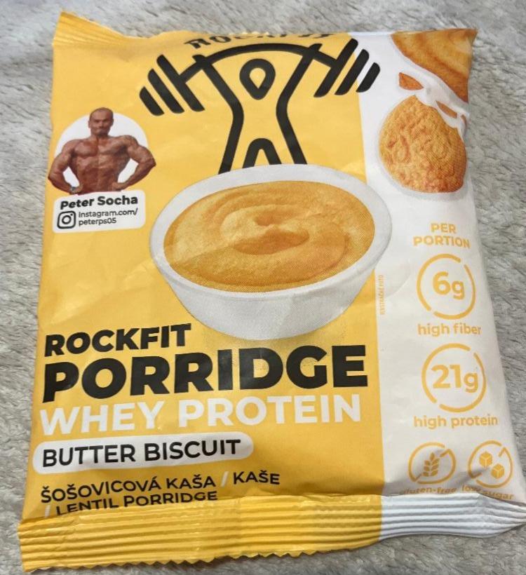 Fotografie - Porridge Whey Protein Butter Biscuit šošovicova kaša Rockfit