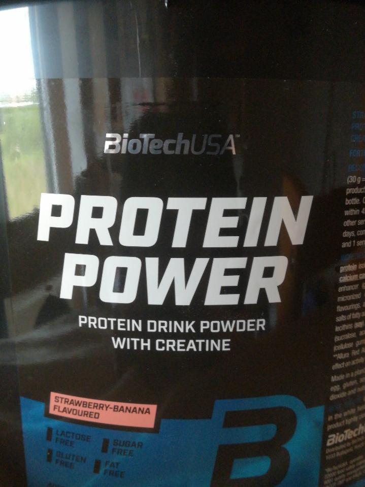 Fotografie - Protein Power strawberry banana Biotech USA