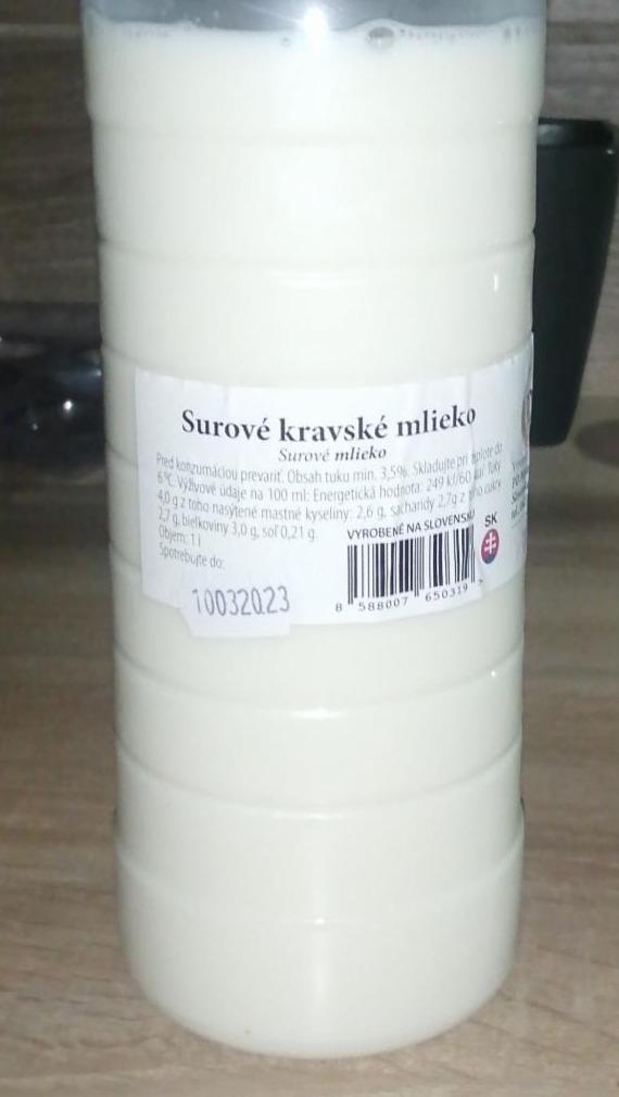Fotografie - Surové kravské mlieko PD Mestečko