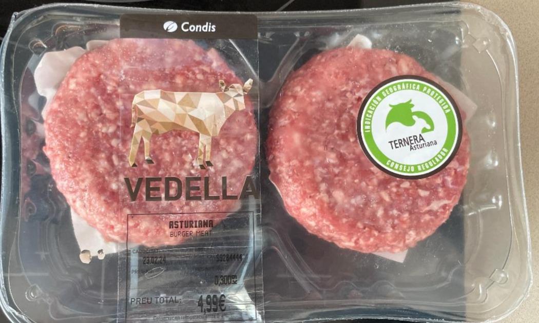Fotografie - Vedella burger meat Condis