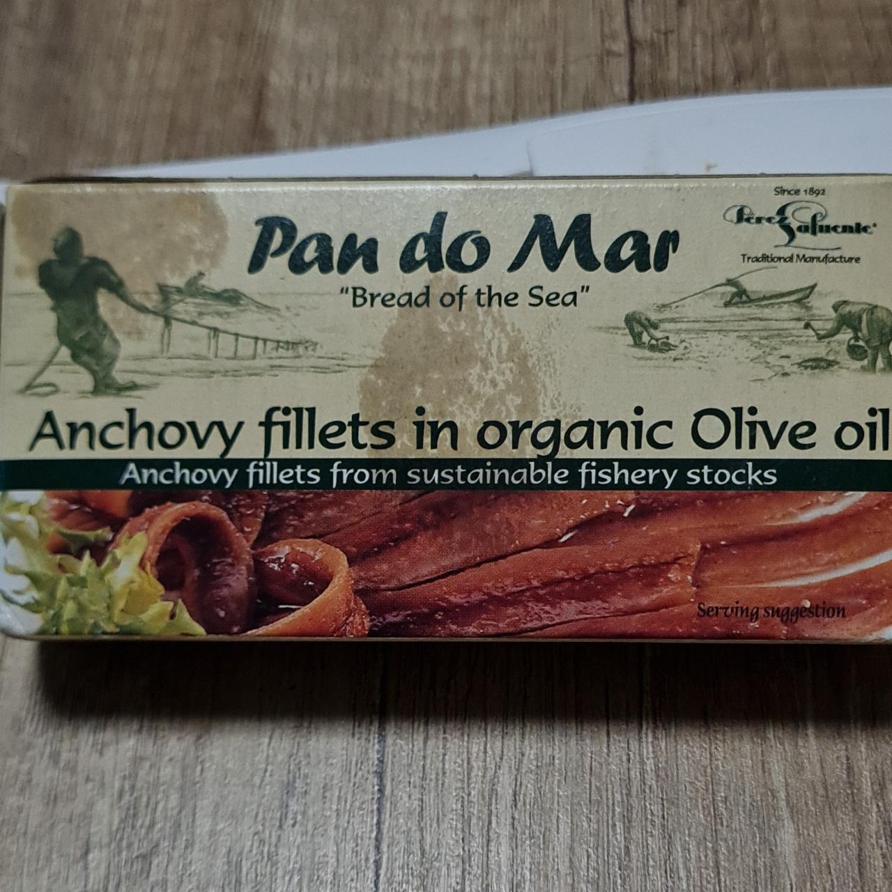 Fotografie - Anchovy fillets in organic Olive oil Pan do Mar