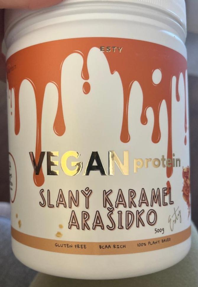 Fotografie - Vegan protein Slaný karamel Arašidko Esty