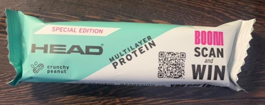 Fotografie - Multilayer Protein Bar Crunchy peanut Head