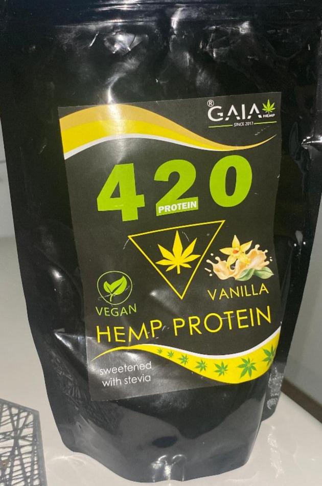 Fotografie - Hemp protein Vanilla 420 Gaia