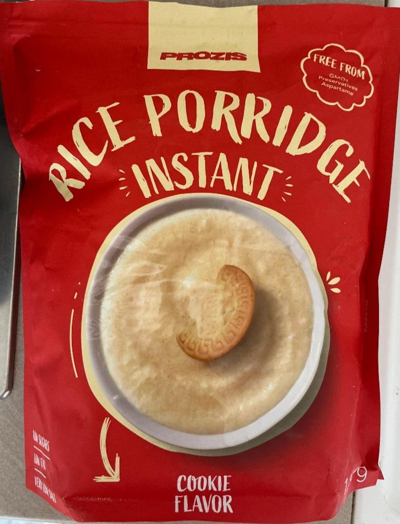 Fotografie - Rice Porridge Instant Cookie flavor Prozis