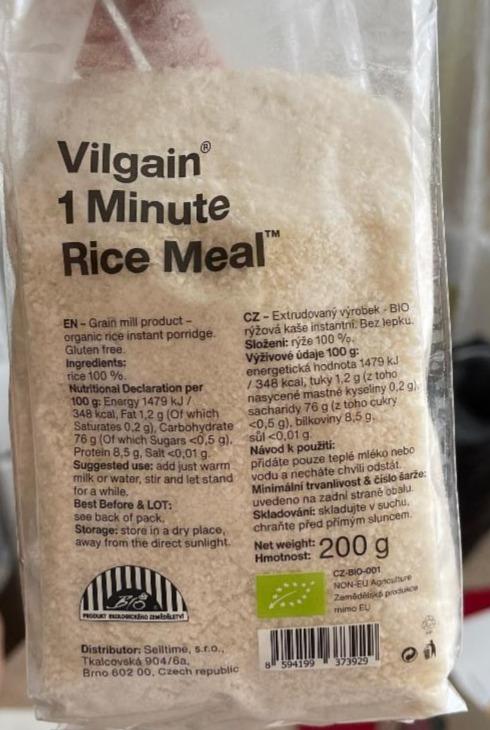 Fotografie - Vilgain 1 minute rice meal