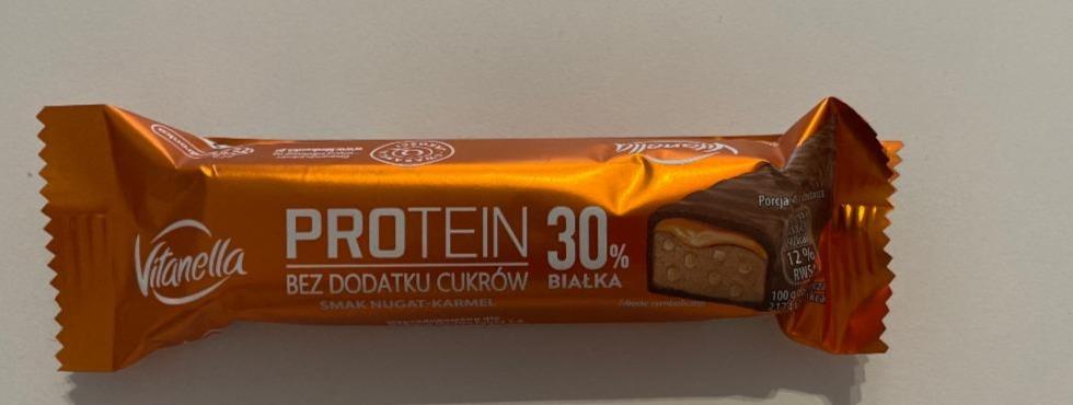 Fotografie - Vitanella Protein Bar 30% Bez cukru - Nugat /Karamel