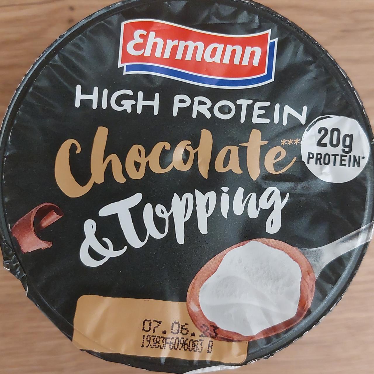Fotografie - High Protein Chocolate & Topping Ehrmann