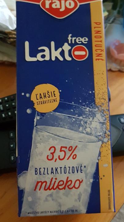 Fotografie - mlieko rajo laktofree 3,5%