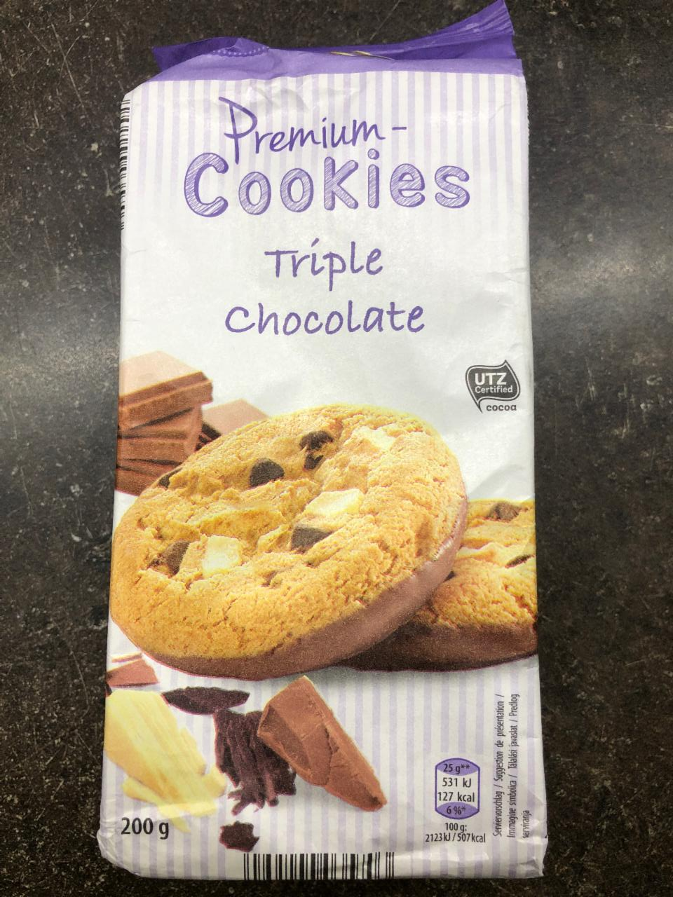 Fotografie - Premium cookies triple chocolate