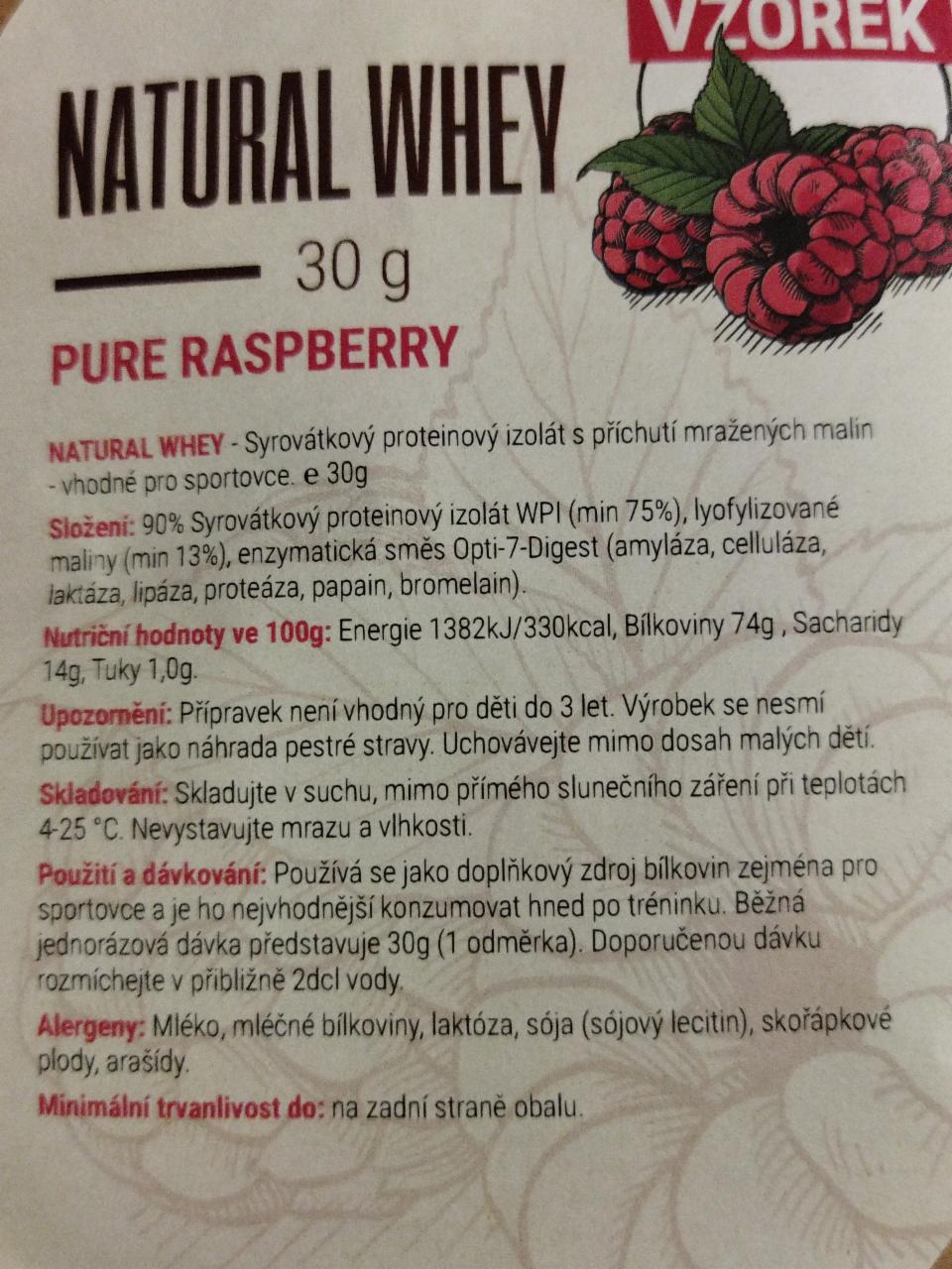 Fotografie - Natural whey pure raspberry