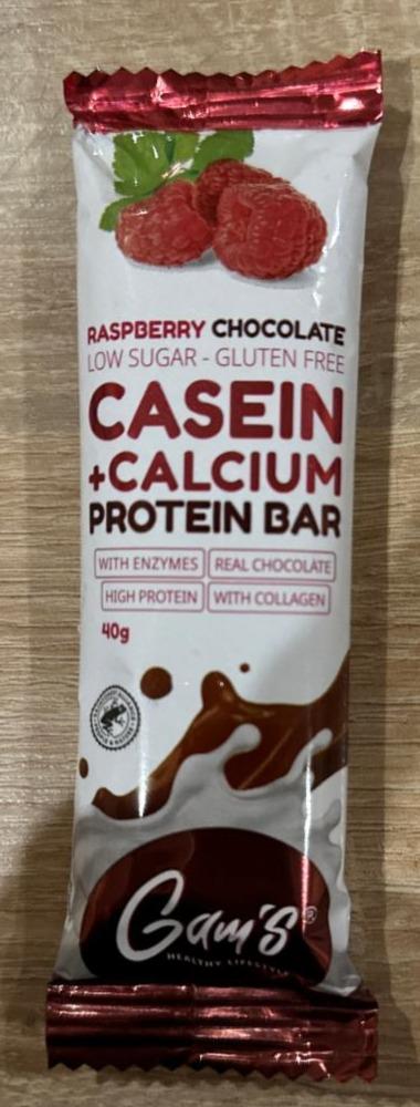 Fotografie - Casein + Calcium Protein Bar Raspberry Chocolate Gam's