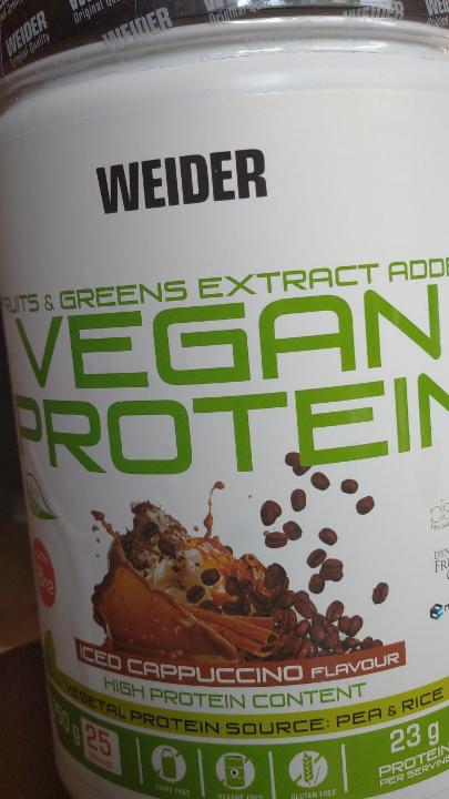 Fotografie - Weider Vegan protein Iced Cappuccino 