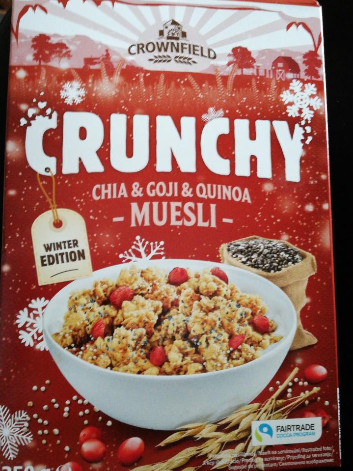 Fotografie - Crownfield Crunchy Chia& Goji& Quinoa Muesli 